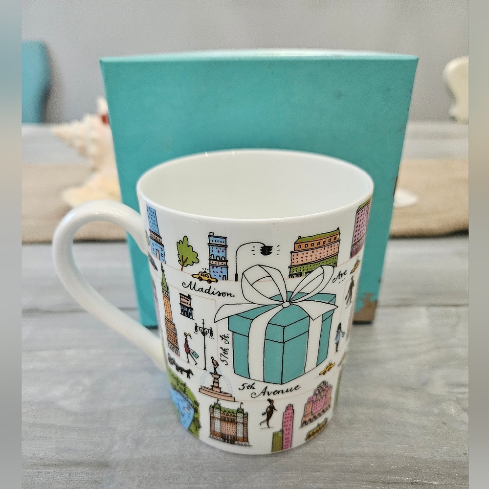 New Tiffany & Co 5th Ave Coffee Mug with Box Retired